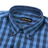 Ast camicia manica lunga uomo quadri blu
