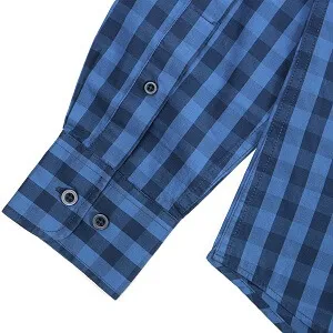 Ast camicia manica lunga uomo quadri blu