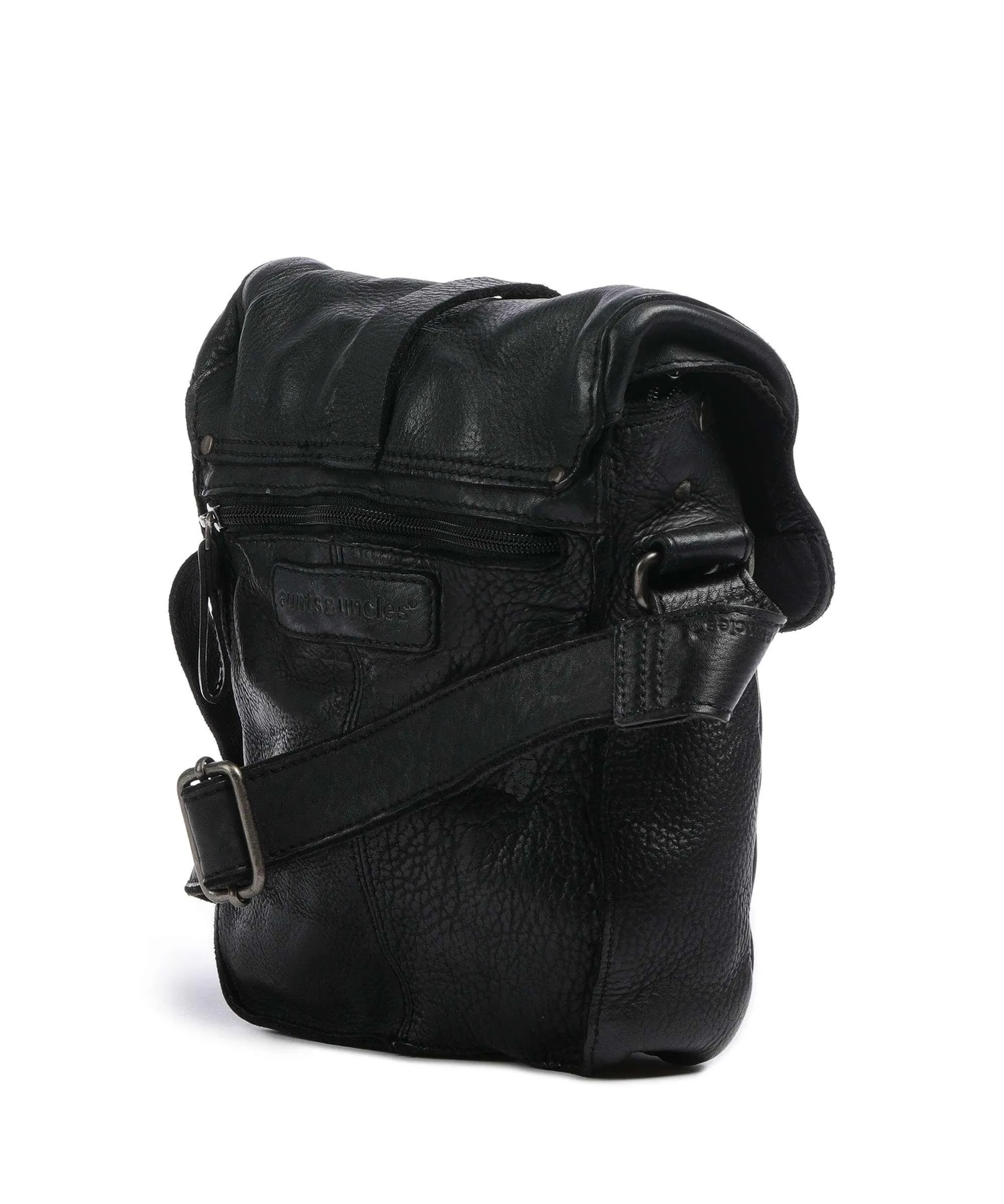  Aunts & Uncles Barbershop Goatee Borsa a tracolla pelle granulata nero  