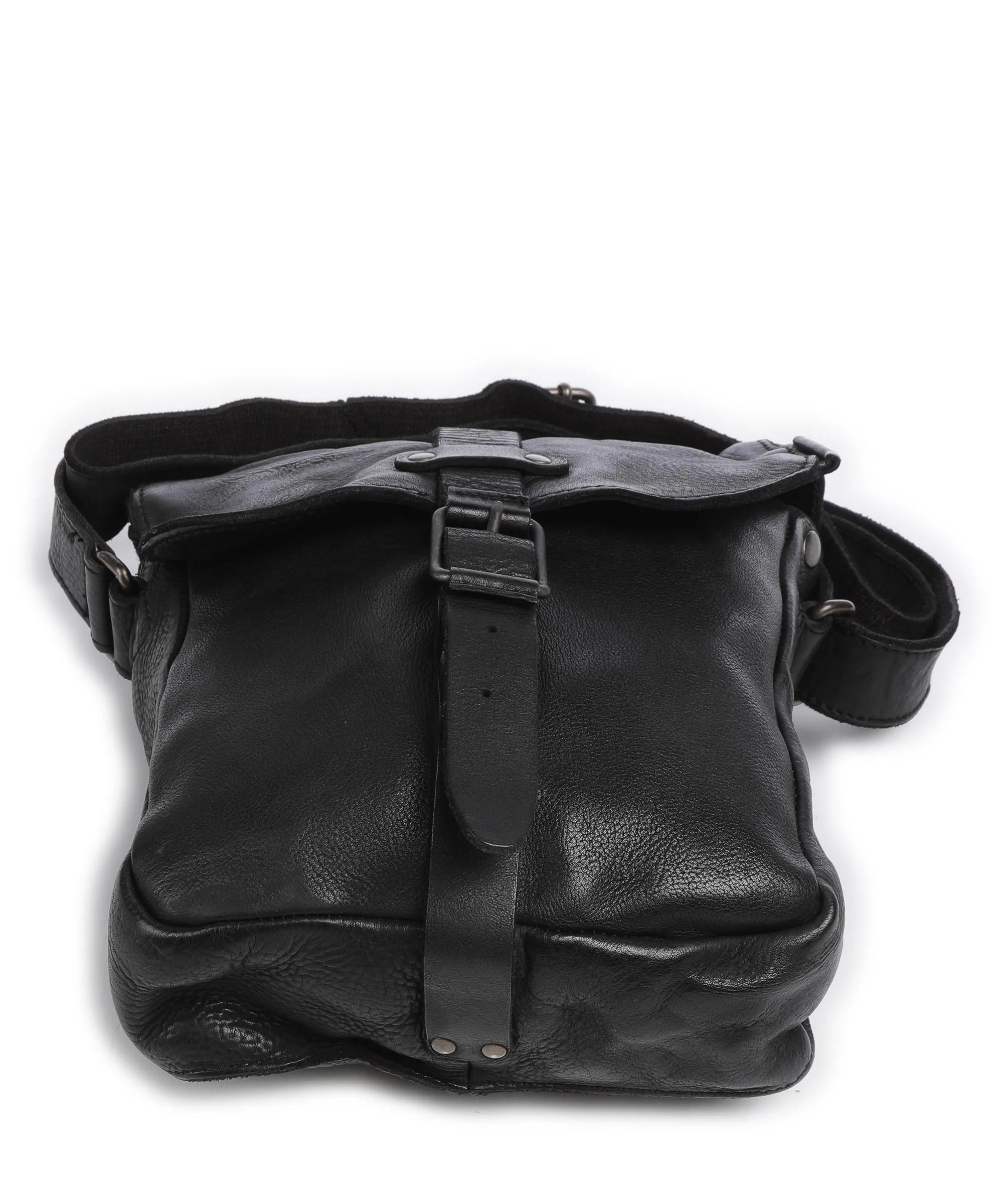  Aunts & Uncles Barbershop Goatee Borsa a tracolla pelle granulata nero  