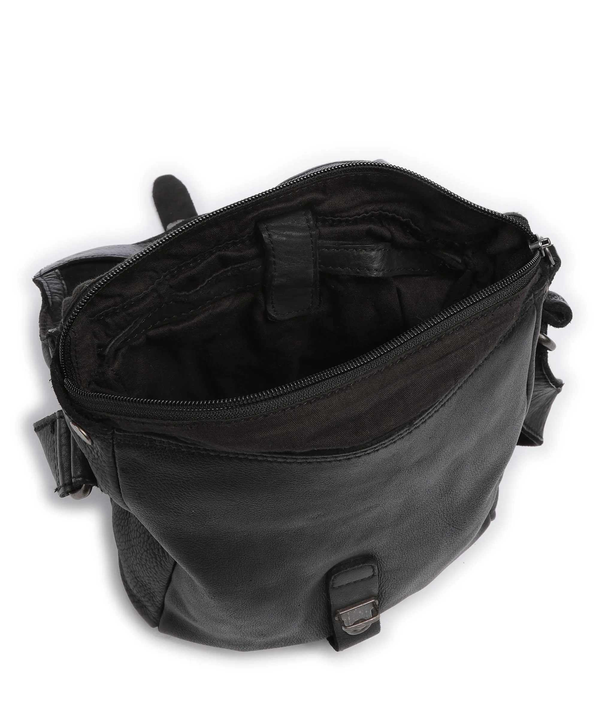  Aunts & Uncles Barbershop Goatee Borsa a tracolla pelle granulata nero  