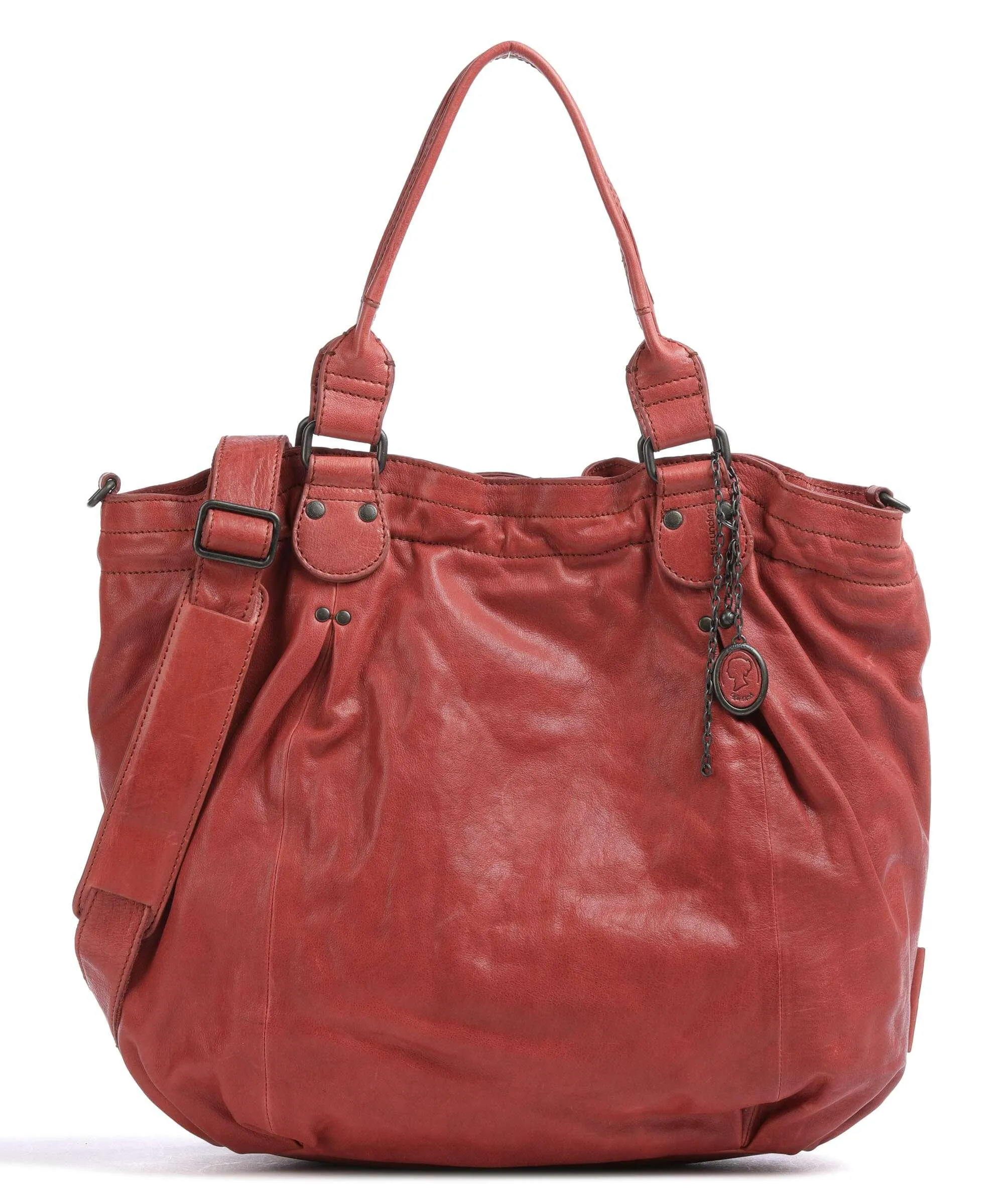  Aunts & Uncles Coffee Klatsch Susan Borsa shopper pelle granulata rosso  
