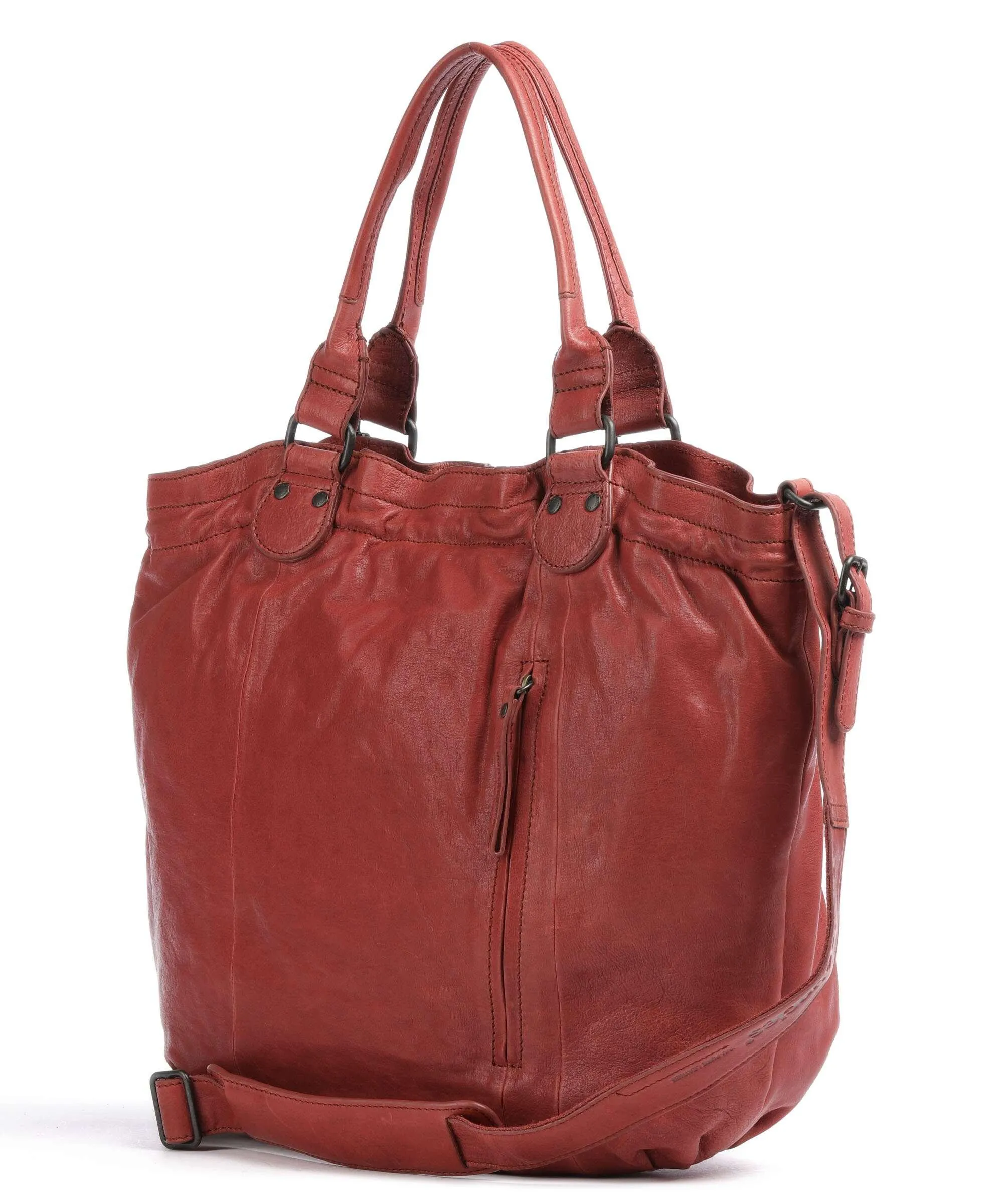  Aunts & Uncles Coffee Klatsch Susan Borsa shopper pelle granulata rosso  