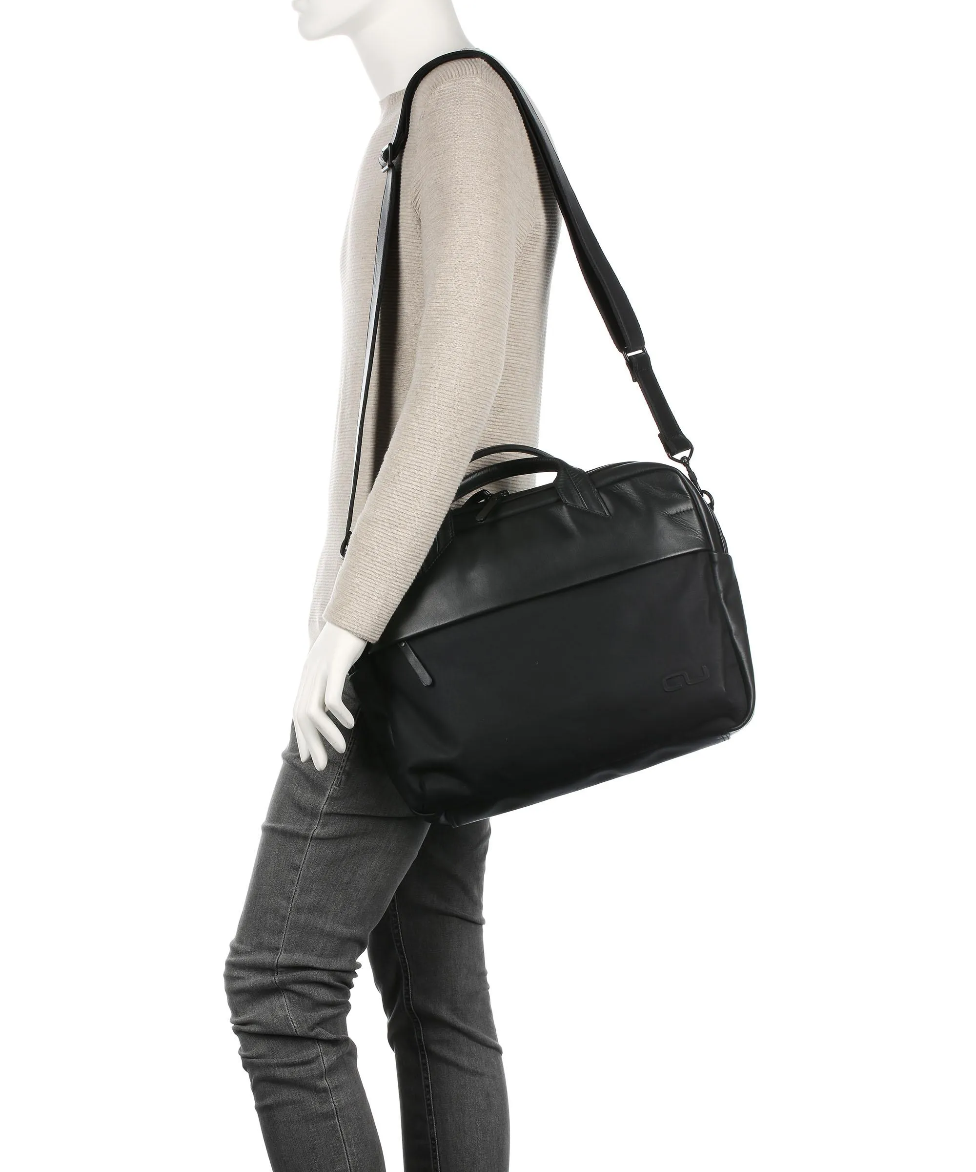  Aunts & Uncles Fusion Naoki Cartella 15″ cotone, pelle nero  