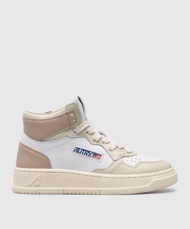 AUTRY Scarpe alte da bambino in pelle bianca Medaglia 3C06 A34EKUMK3C06