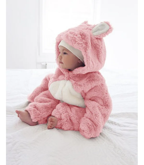 Baby tutina pink rabbit ciniglia