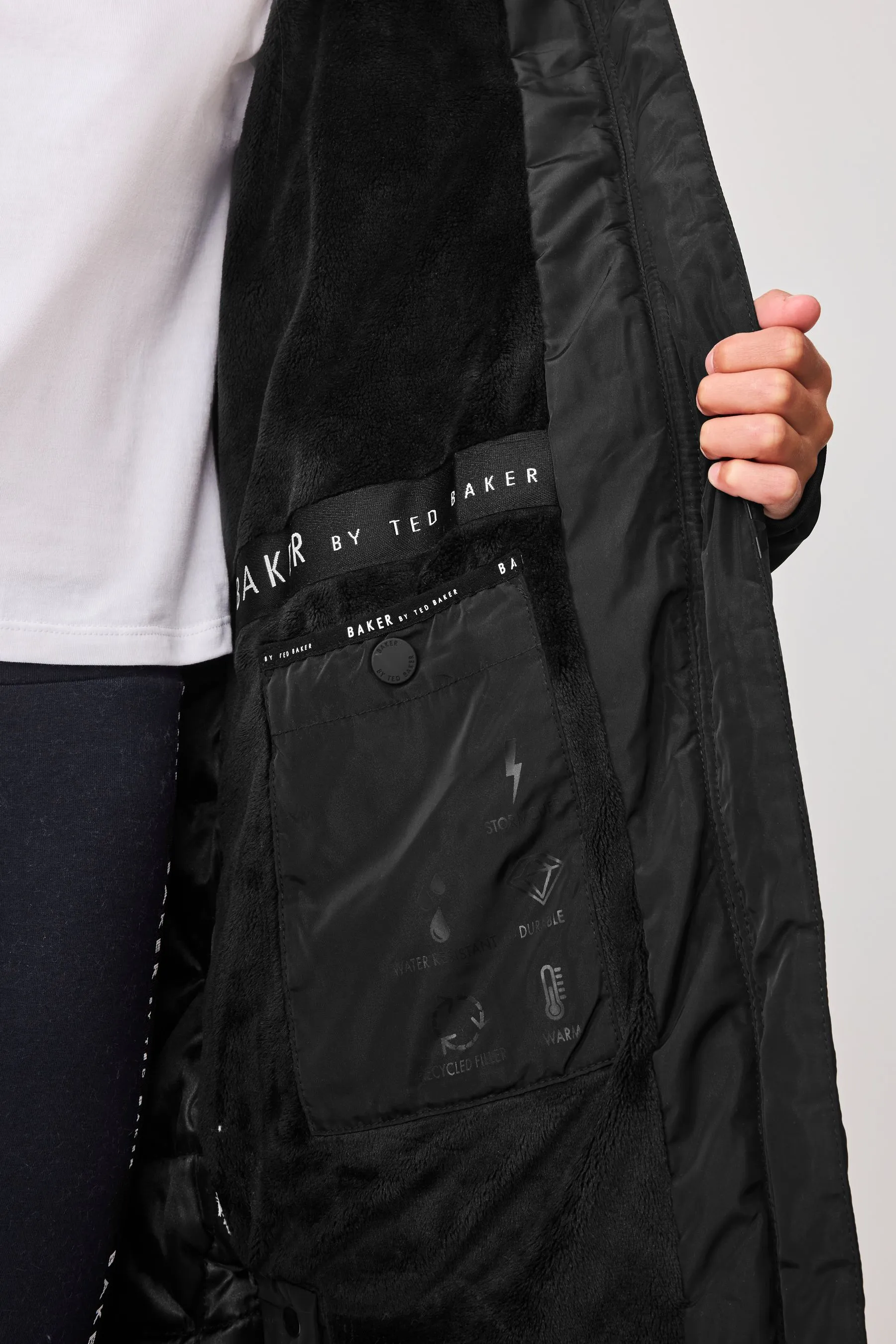 Baker by Ted Baker Antipioggia Cappotto Imbottito Lungo    