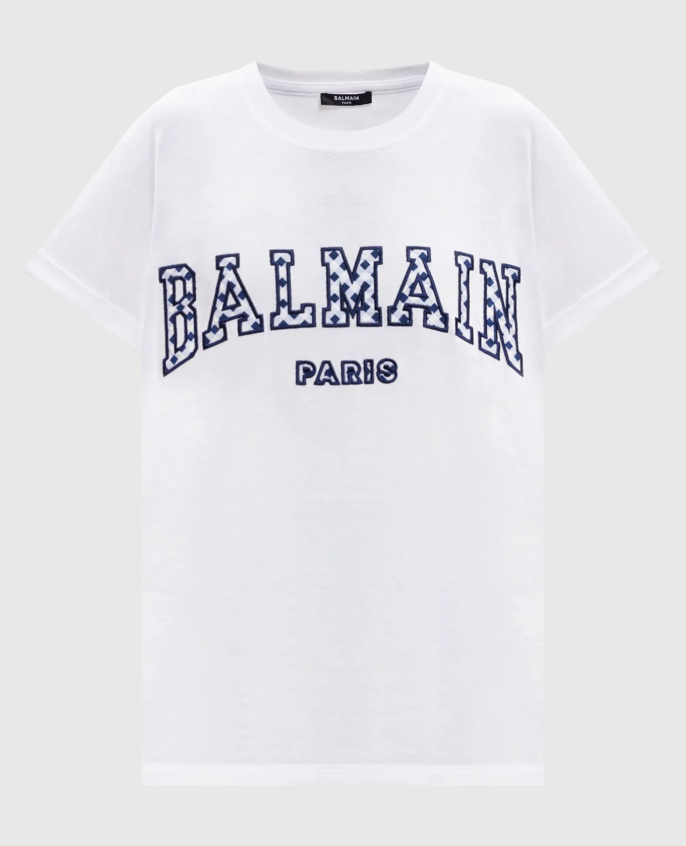 Balmain T-shirt bianca con logo DF0EF010BC83