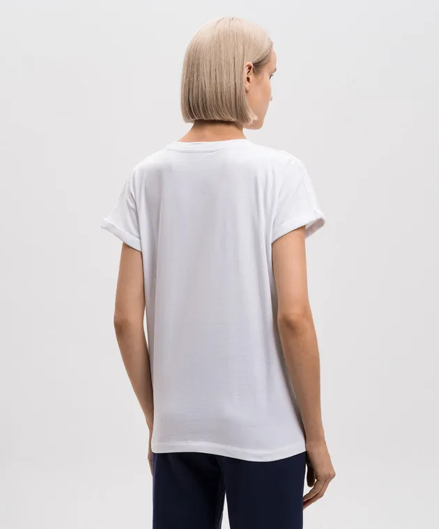 Balmain T-shirt bianca con logo DF0EF010BC83