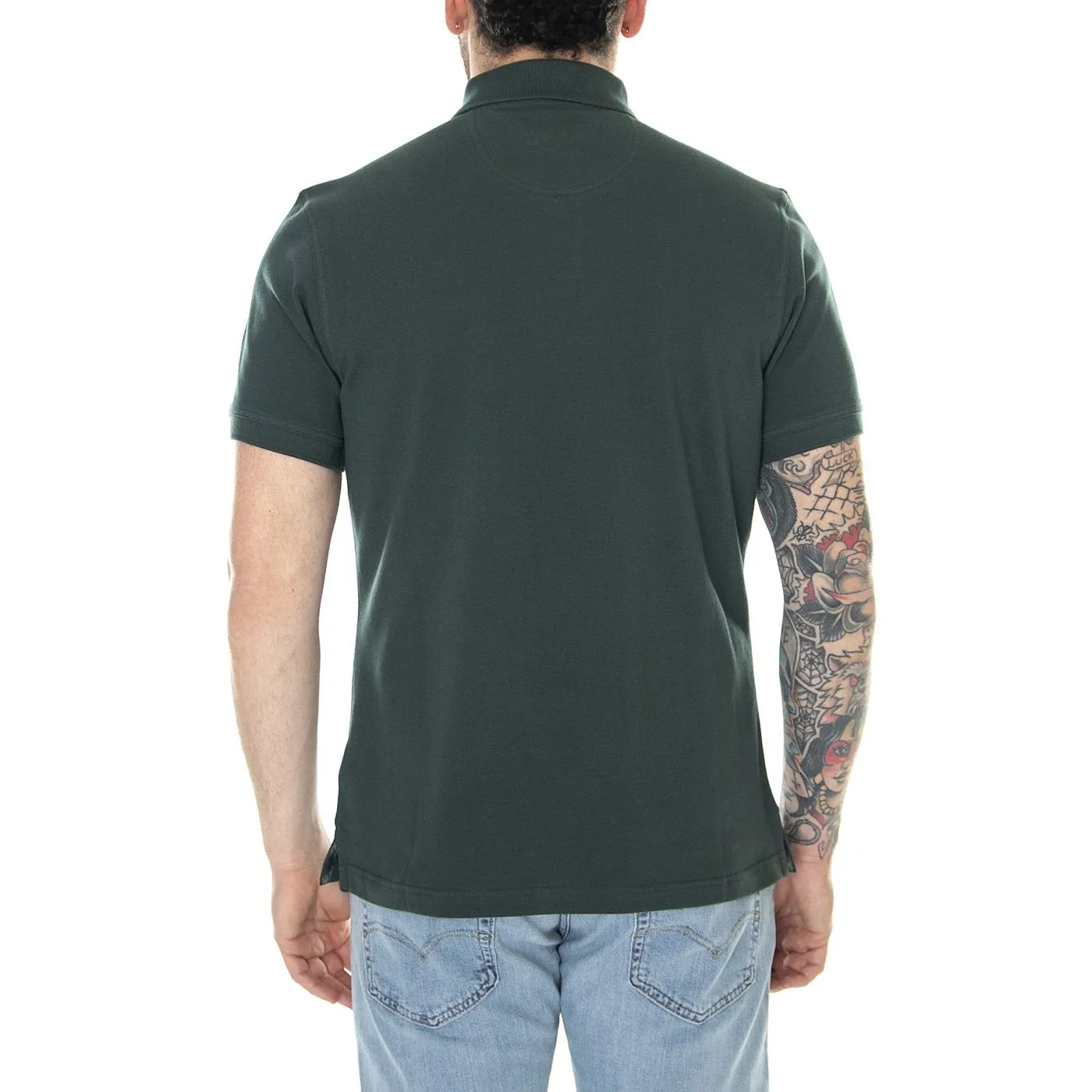 Barbour Tartan Pique Polo Green Gables - Polo Uomo Verde    