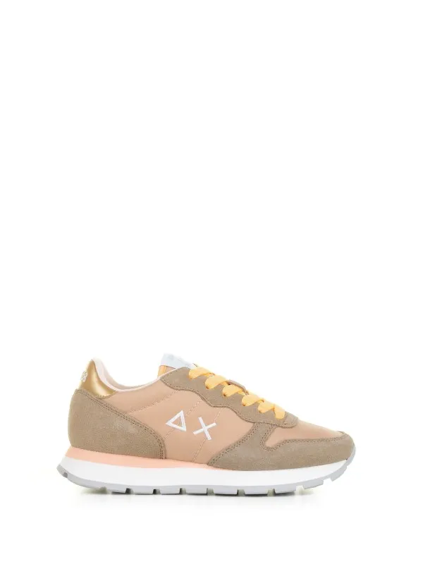 Beige Ally Solid sneaker in nylon