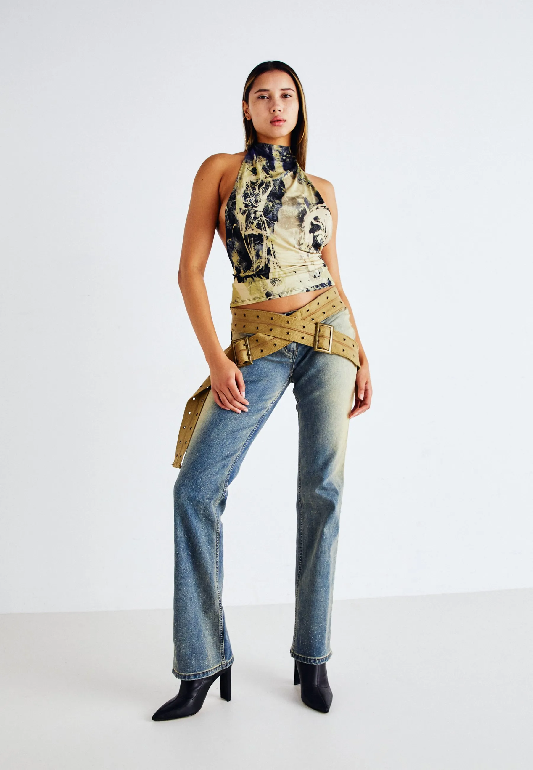 BELTED HALTER - Top