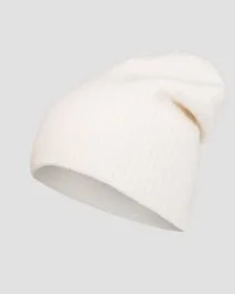 Berretto bianco in cashmere da donna William Sharp