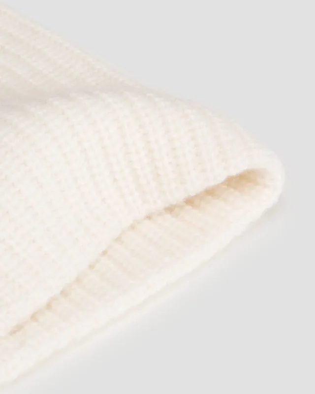 Berretto bianco in cashmere da donna William Sharp