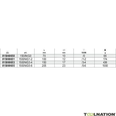 Beta 015000650 1500N/G0-Bracci allentati per il modello 1500N 70 mm