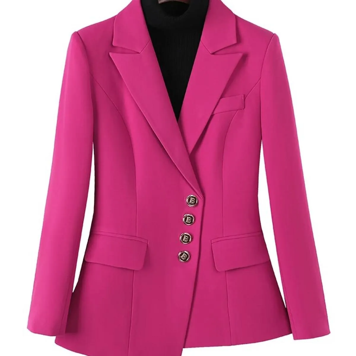 Blazer da donna Giacca cappotto rosa Blazer rosa Blazer rosa professionale Giacche formali Blazer