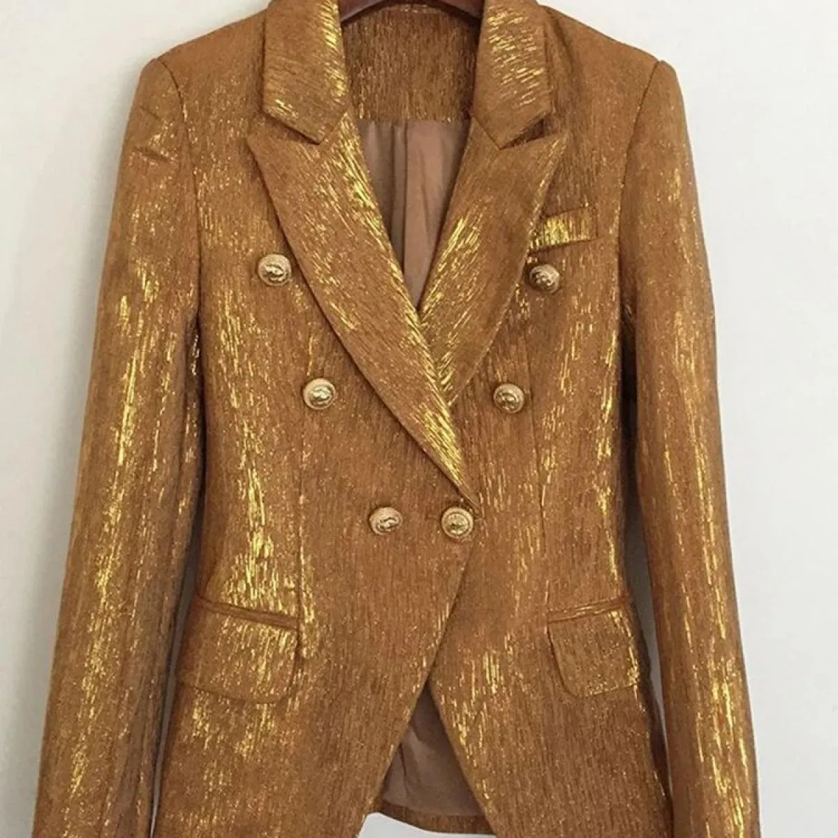 Blazer Donna Bottone Oro Giacca Blazer Oro Giacca Donna Blazer Oro Giacca Donna Alta