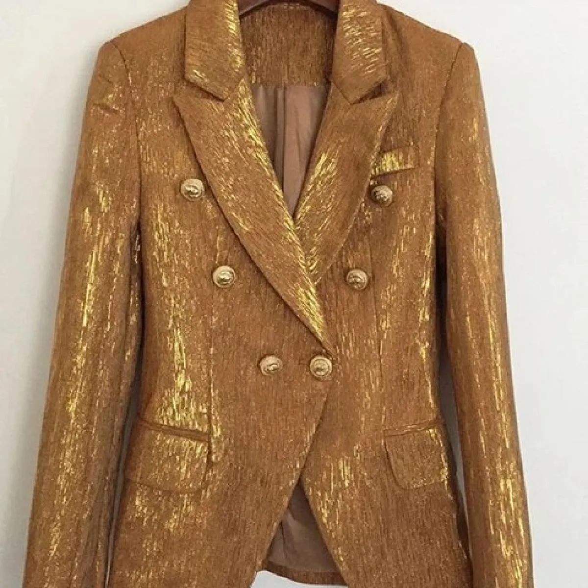 Blazer Donna Bottone Oro Giacca Blazer Oro Giacca Donna Blazer Oro Giacca Donna Alta