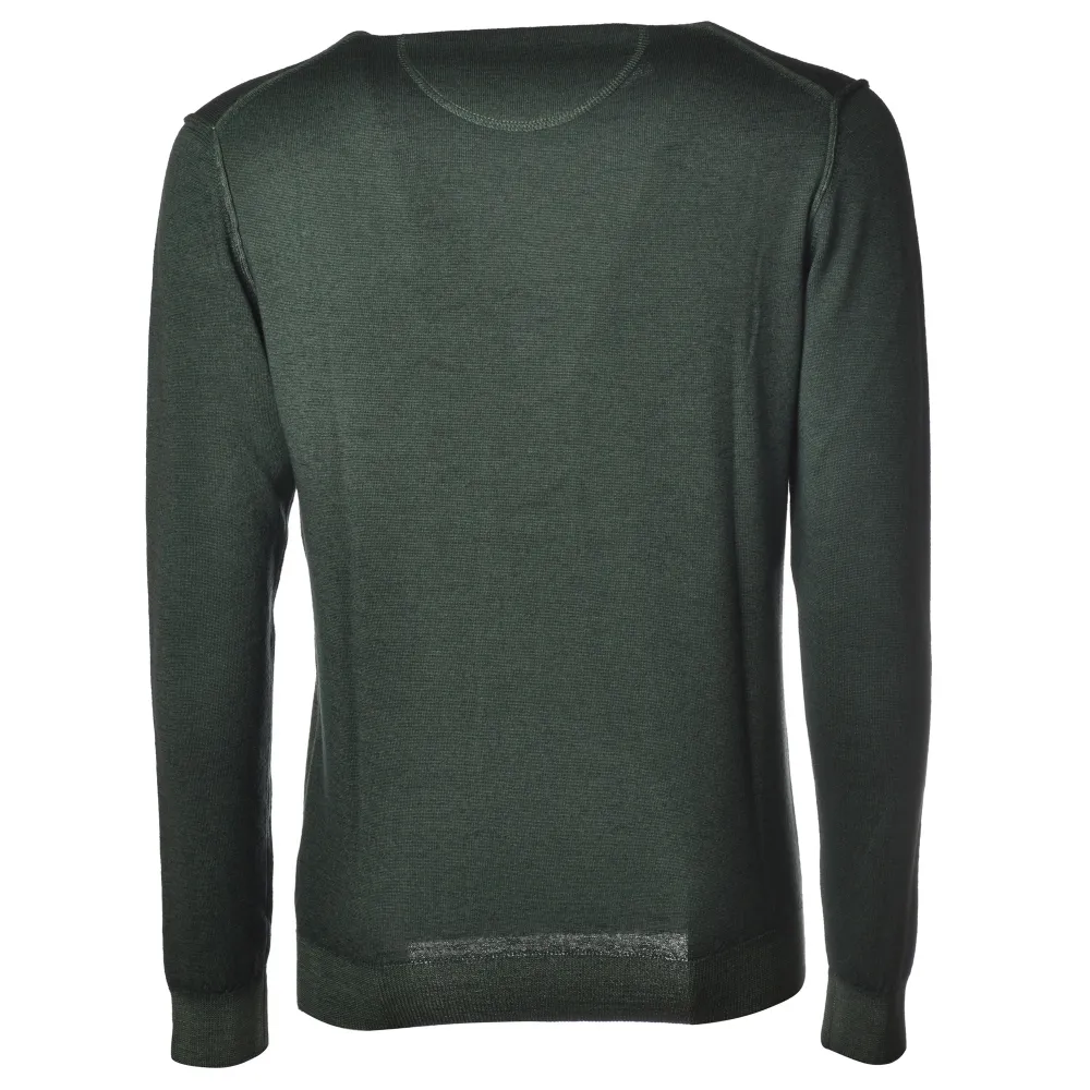 BoB Company - Maglione in Filato Pettinato - Verde - Maglieria - Made in Italy - Luxury Exclusive Collection