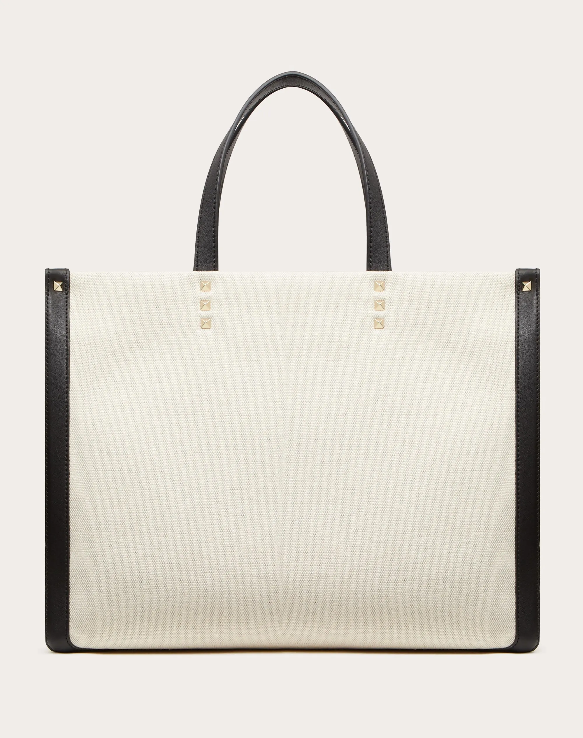 BORSA SHOPPING PICCOLA IN CANVAS CON STAMPA VLTN