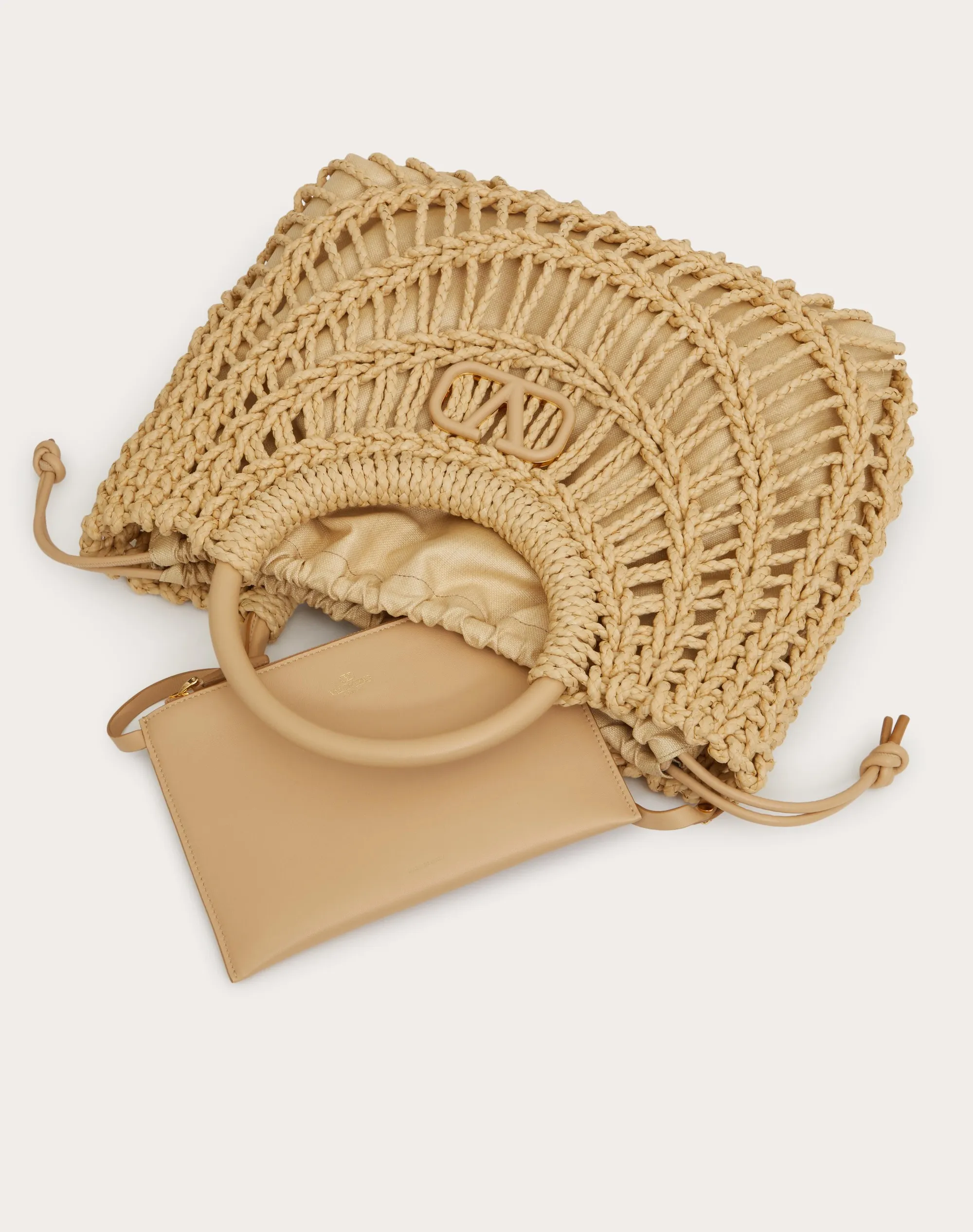 BORSA SHOPPING VALENTINO GARAVANI ALLKNOTS IN CORDA INTRECCIATA