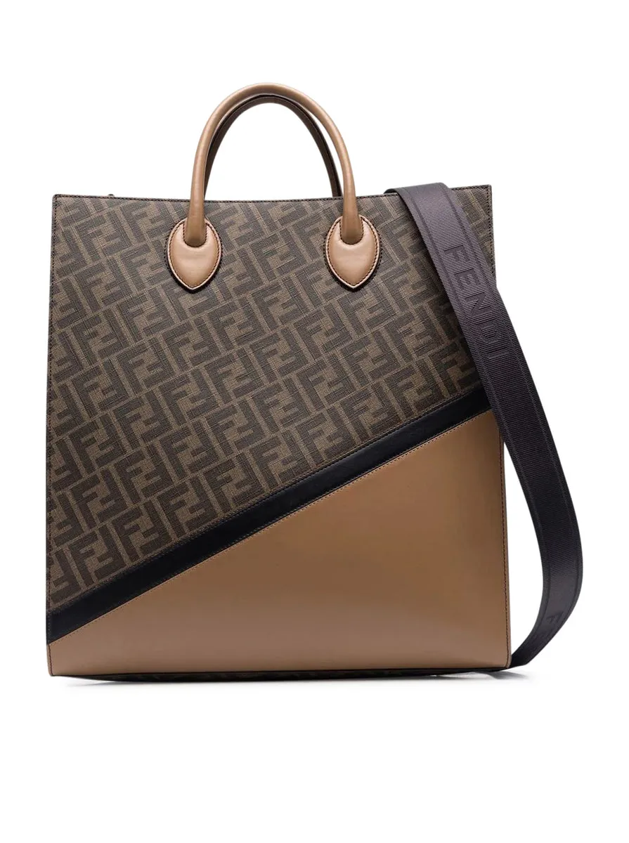 Borsa tote con stampa monogramma