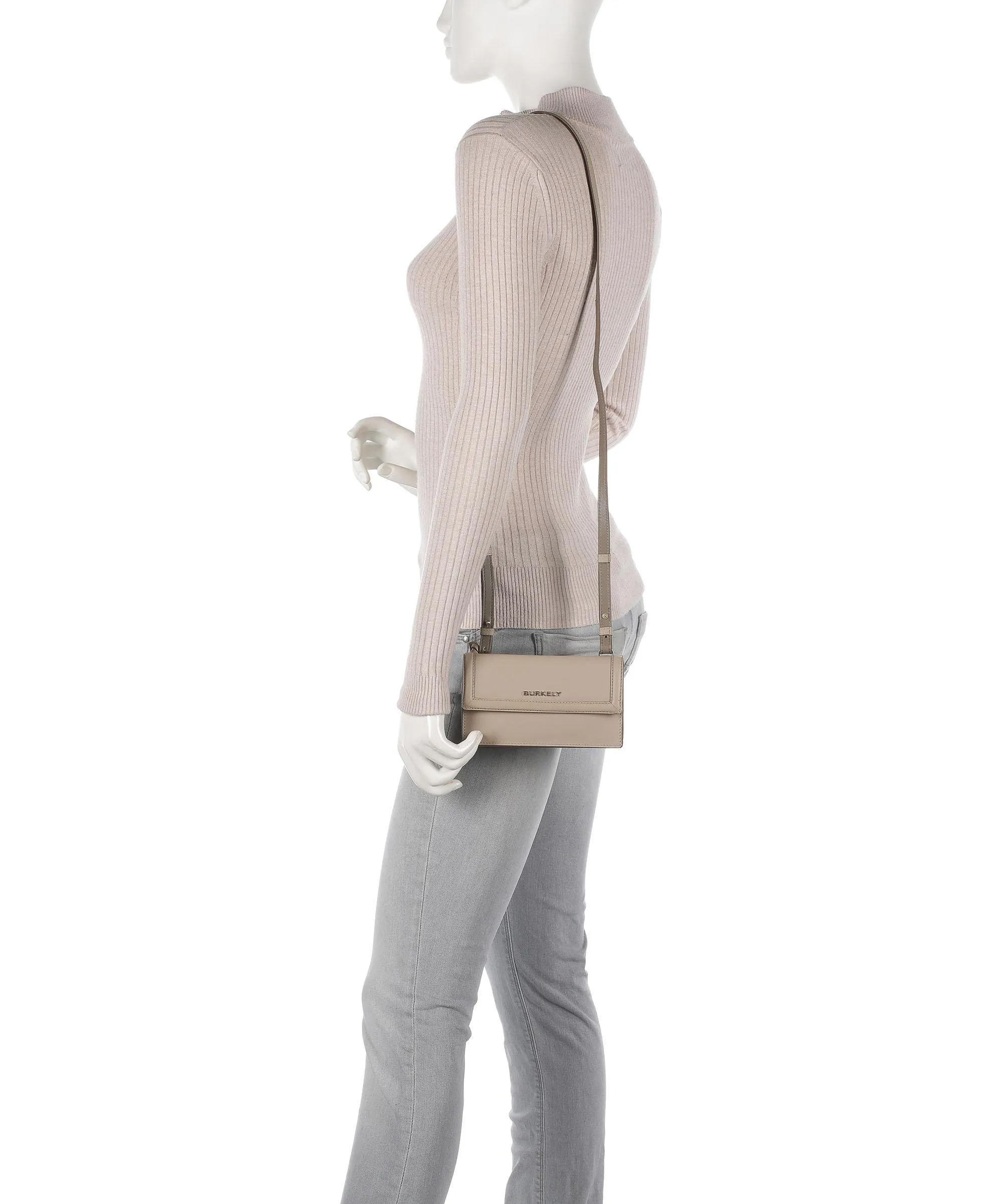  Burkely Beloved Bailey Borsetta porta cellulare pelle liscia taupe  