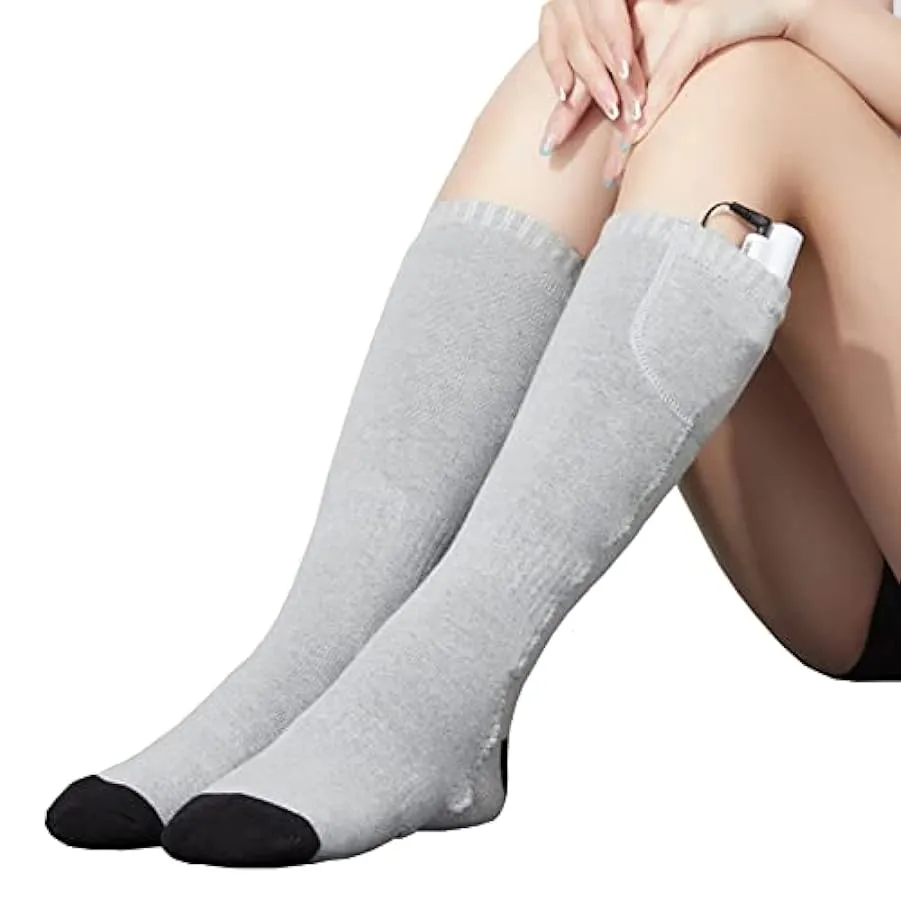 Calzini elettrici da donna, calzini termici ricaricabili,Calzini termici caldi elettrici riscaldati con ricarica USB – Riscaldam