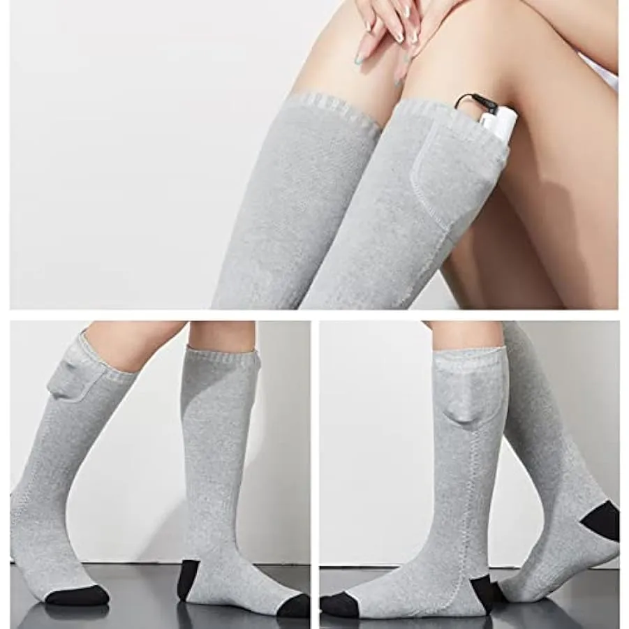 Calzini elettrici da donna, calzini termici ricaricabili,Calzini termici caldi elettrici riscaldati con ricarica USB – Riscaldam
