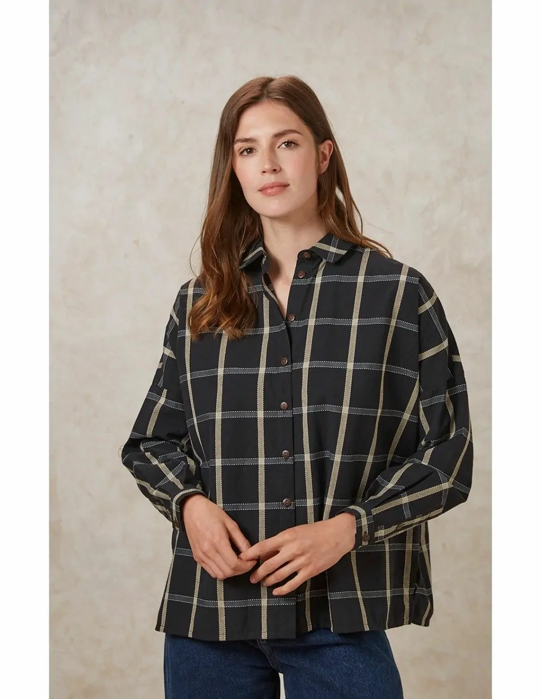 CAMICIA A QUADRI IN COTONE BIOLOGICO "NADIA"