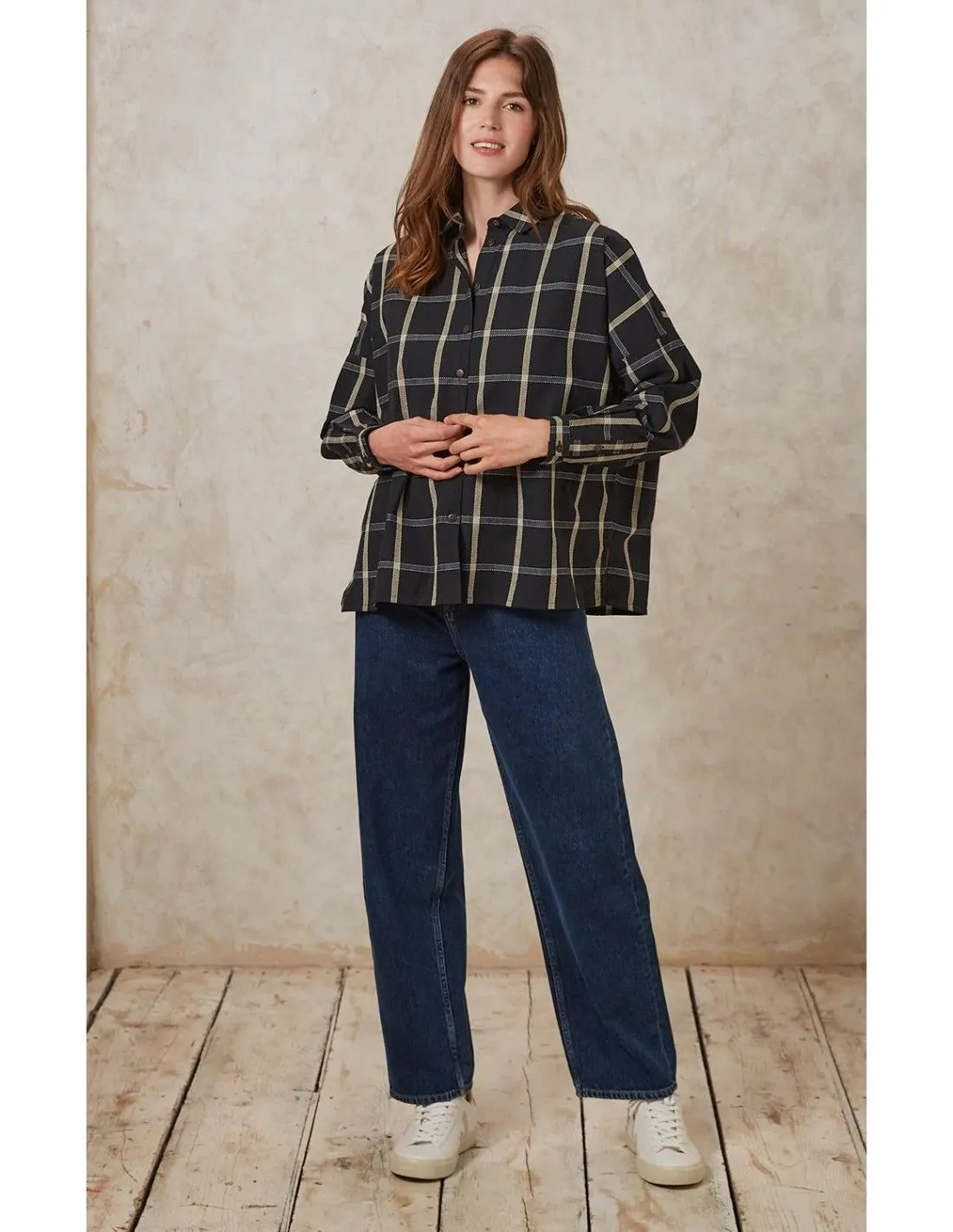 CAMICIA A QUADRI IN COTONE BIOLOGICO "NADIA"