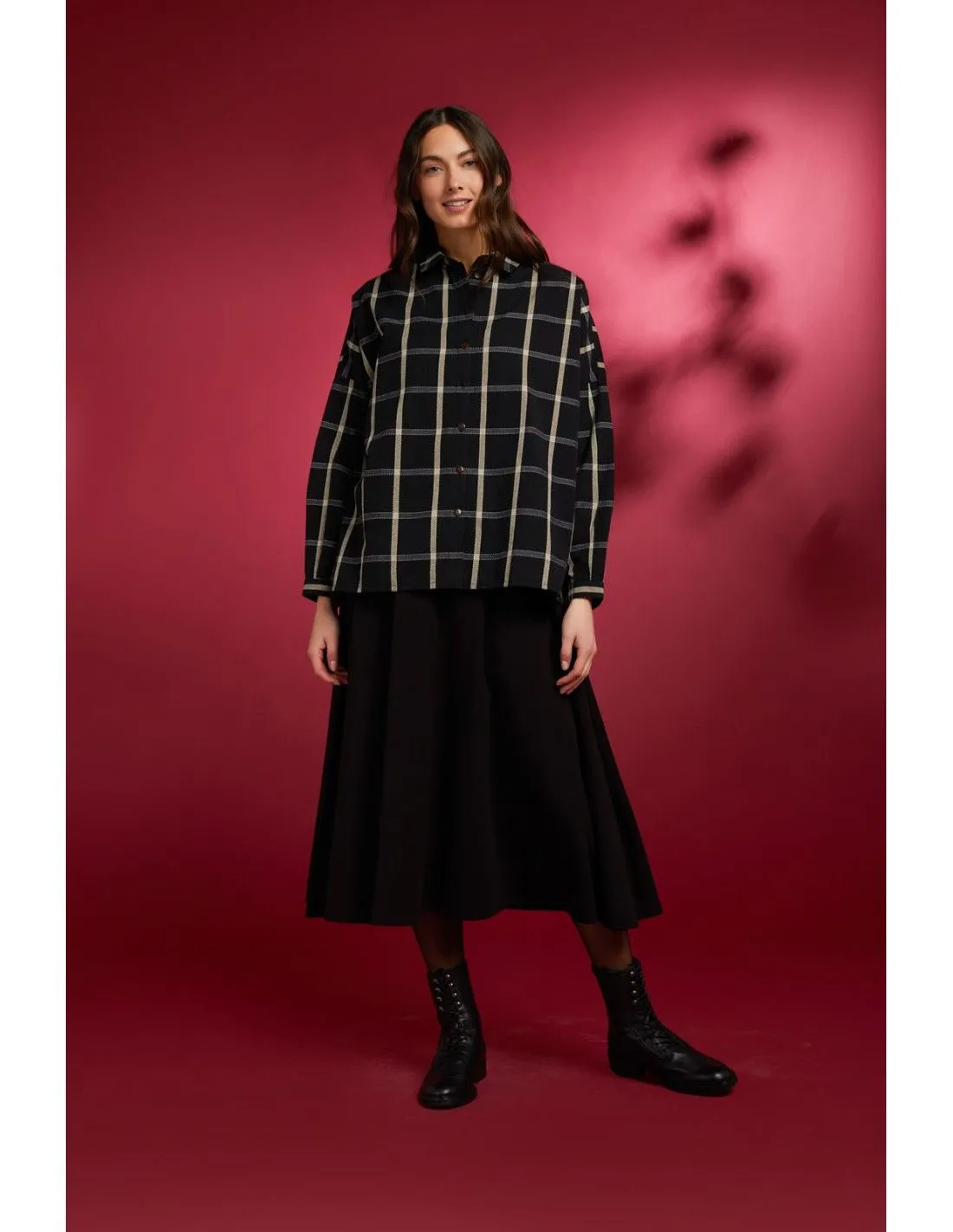 CAMICIA A QUADRI IN COTONE BIOLOGICO "NADIA"