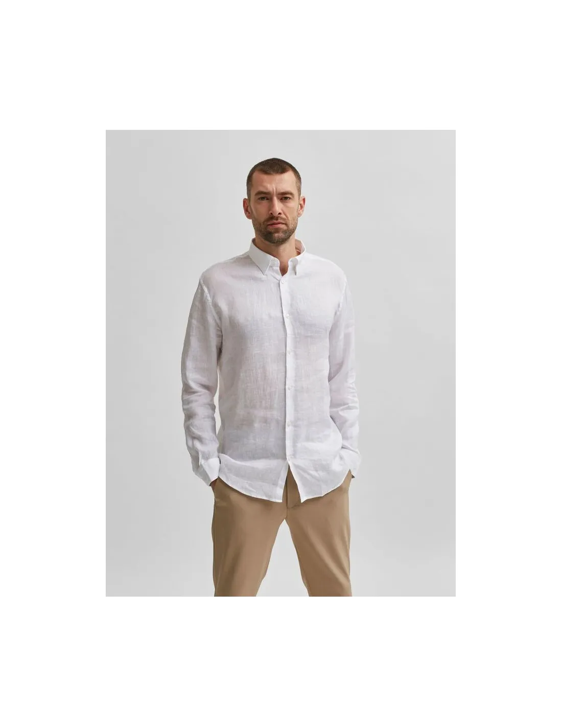 Camicia bianca uomo Slhregrex Selected