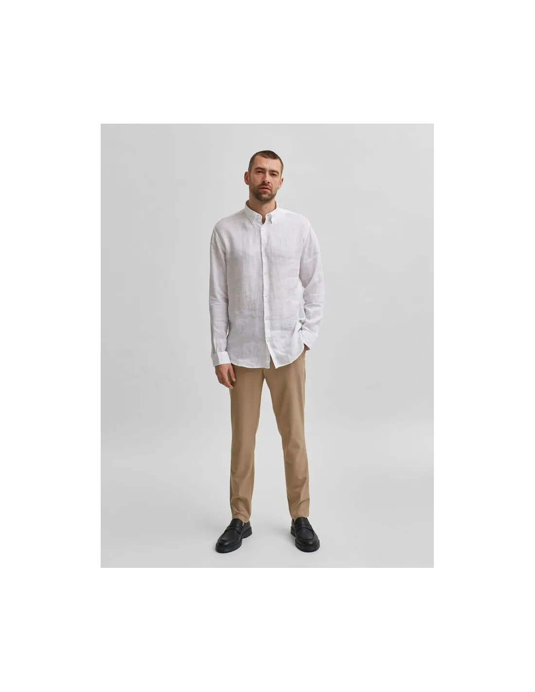 Camicia bianca uomo Slhregrex Selected
