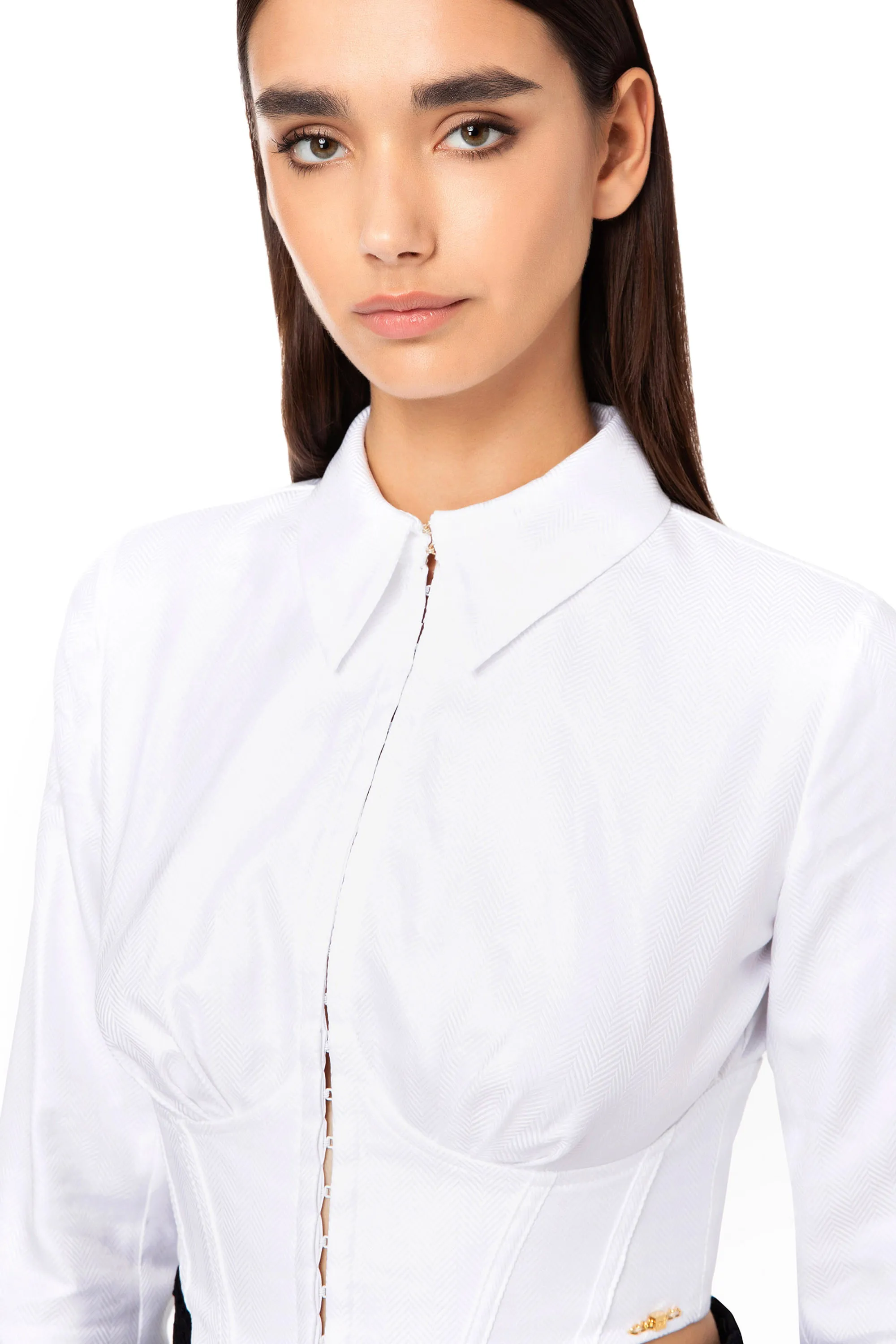 Camicia cropped a bustier