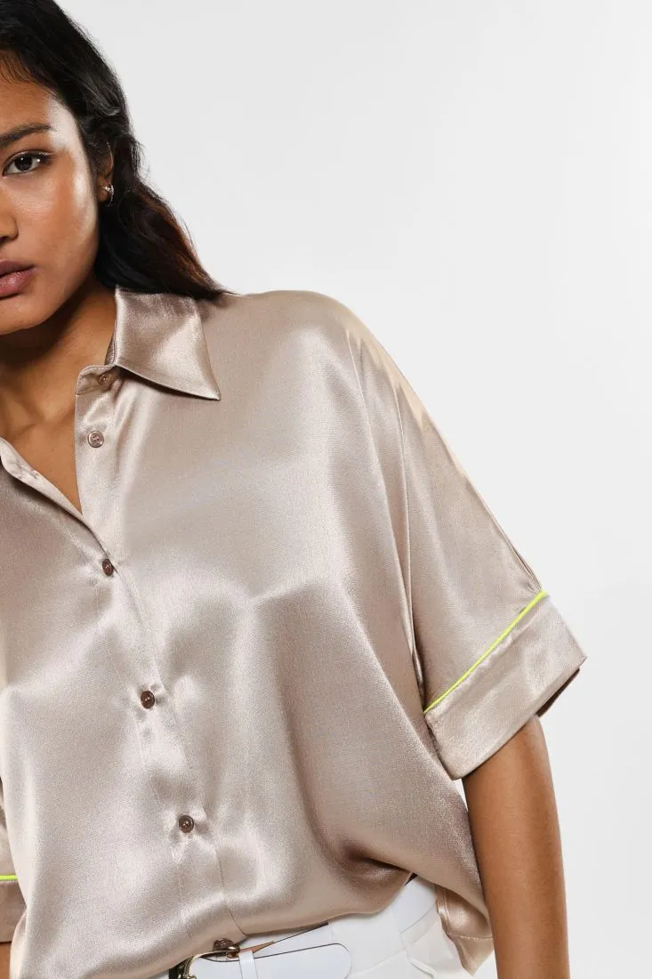 Camicia fluida a maniche corte