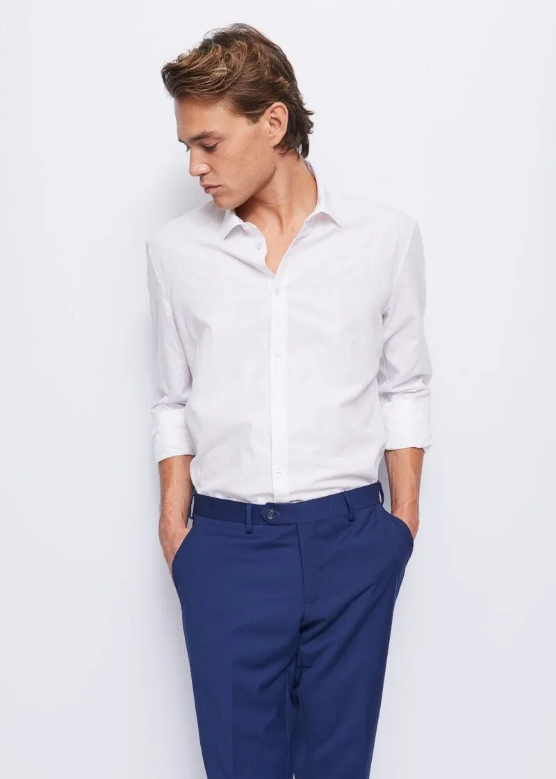 Camicia in cotone jacquard