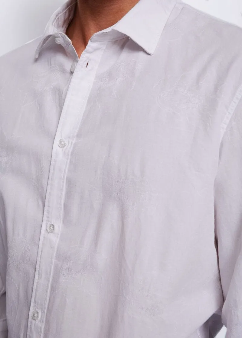 Camicia in cotone jacquard