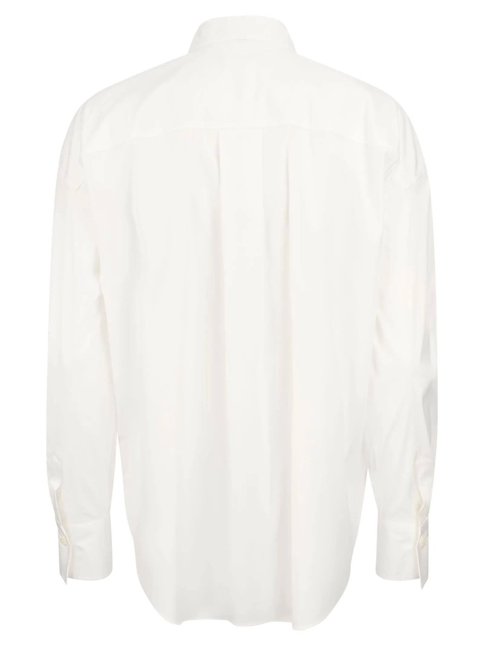 Camicia in popeline di cotone stretch con “Shiny Tab”