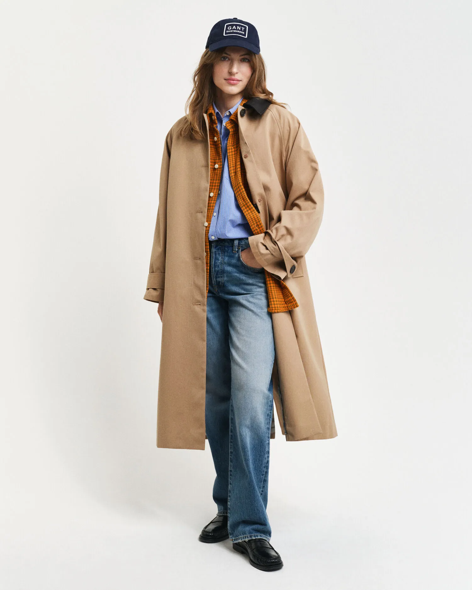 Camicia pied-de-poule relaxed fit    