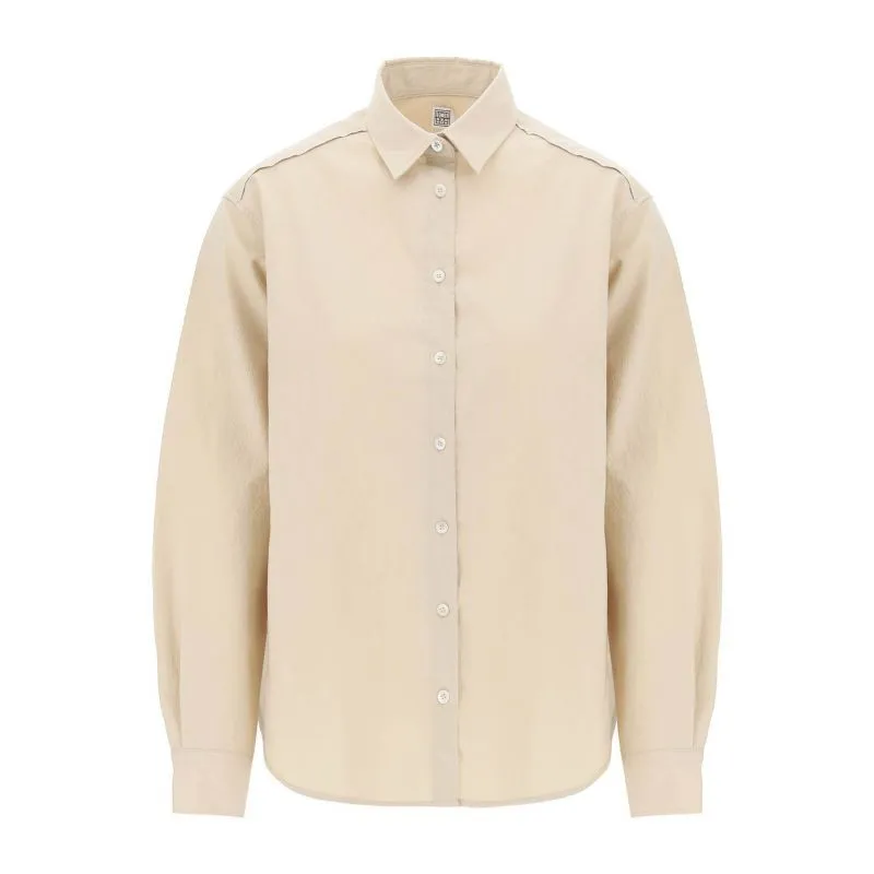 Camicia Signature in tessuto froissé