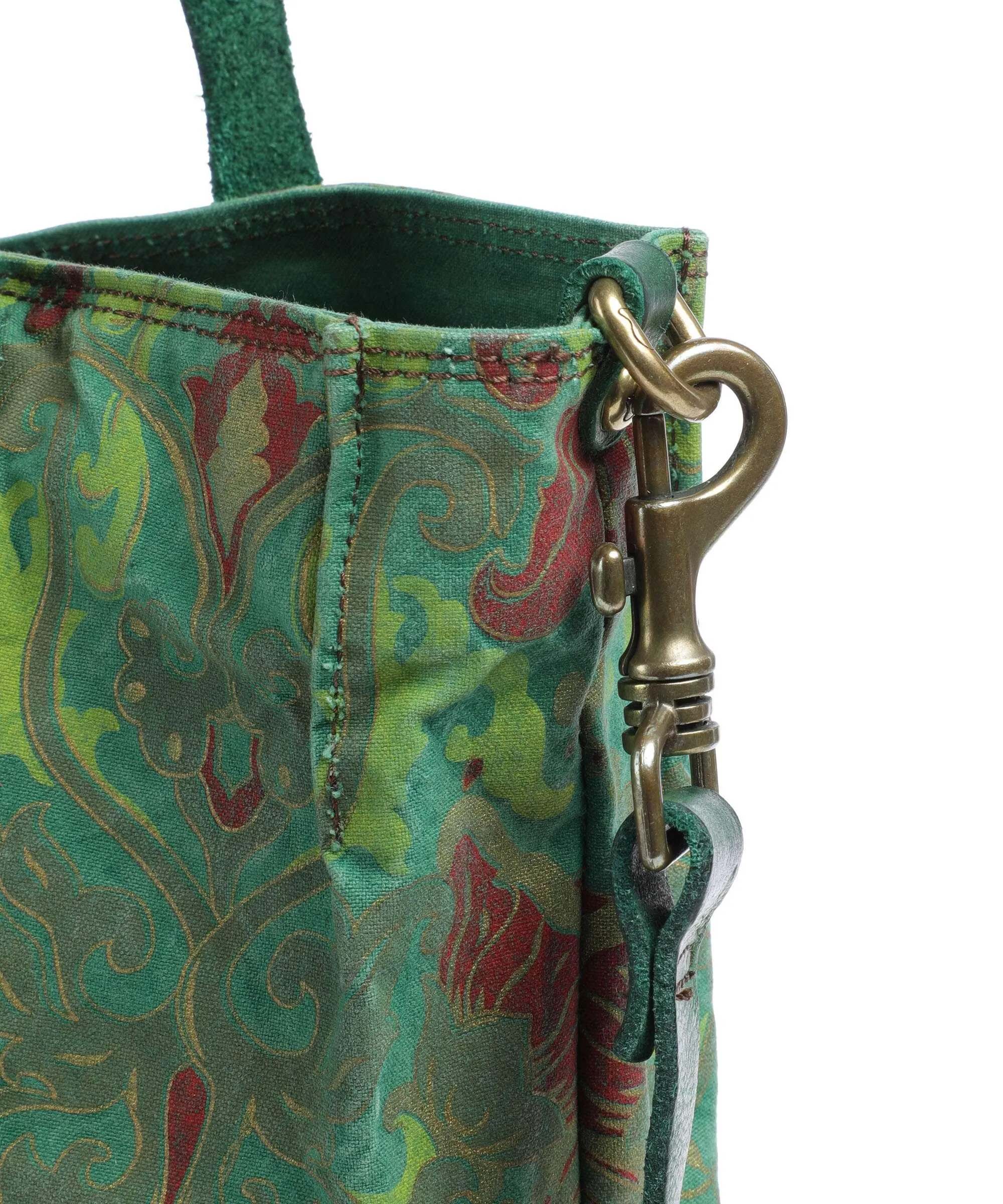  Campomaggi Borsa shopper tela verde  