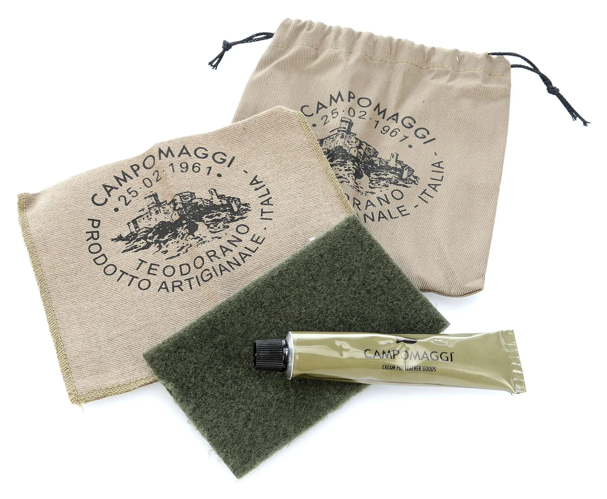  Campomaggi Borsa shopper tela verde  