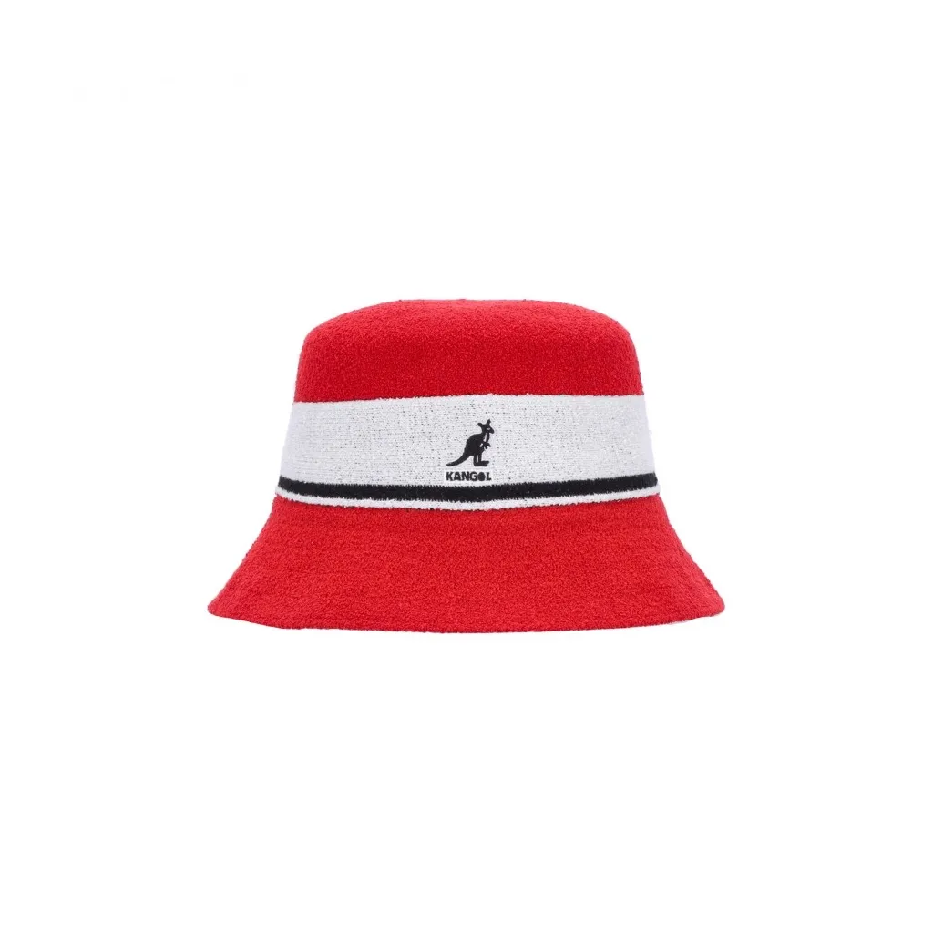 cappello da pescatore uomo bermuda stripe bucket SCARLET