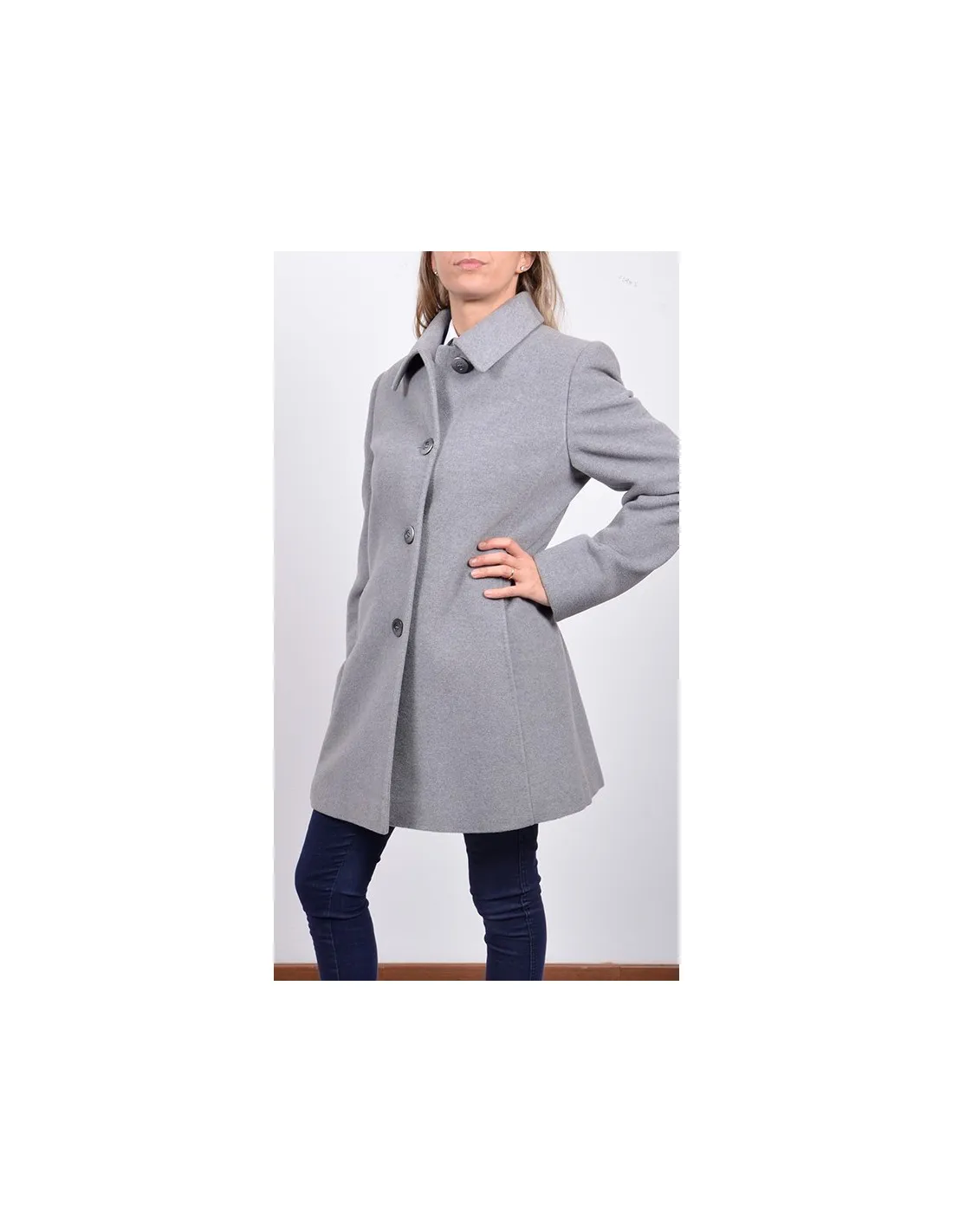 Cappotto in lana grigio mod ginevra