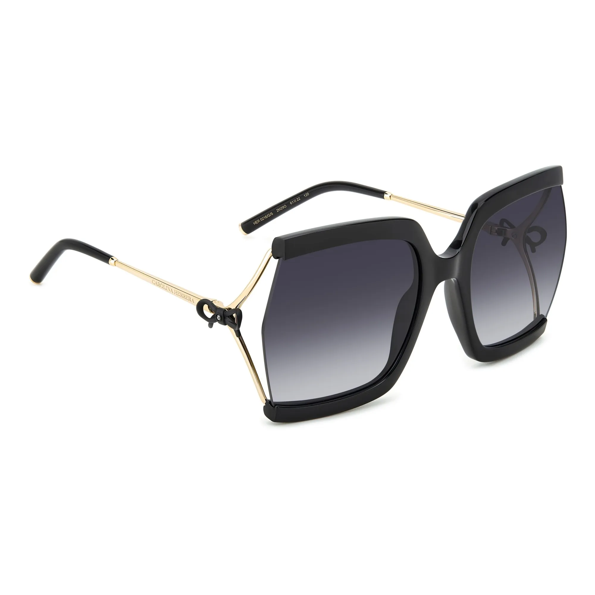   Carolina Herrera HER 0216/G/S - 2M2 9O Oro Nero | Occhiale Da Sole Donna 
