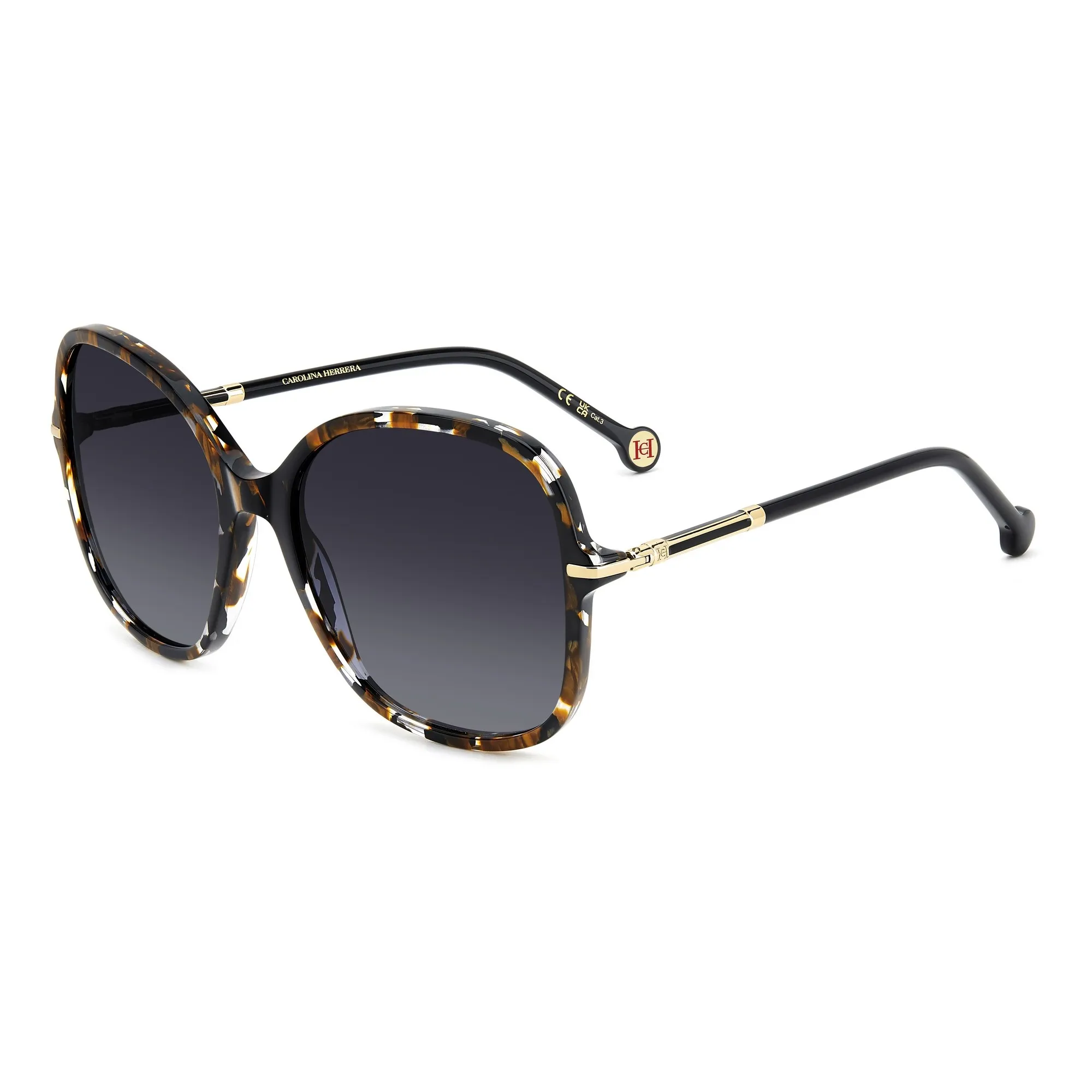   Carolina Herrera HER 0269/S - XWY 9O Nero Avana Oro | Occhiale Da Sole Donna 