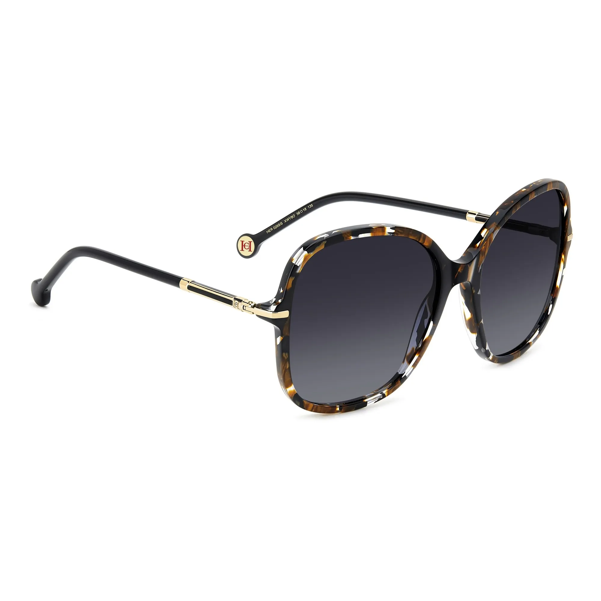   Carolina Herrera HER 0269/S - XWY 9O Nero Avana Oro | Occhiale Da Sole Donna 