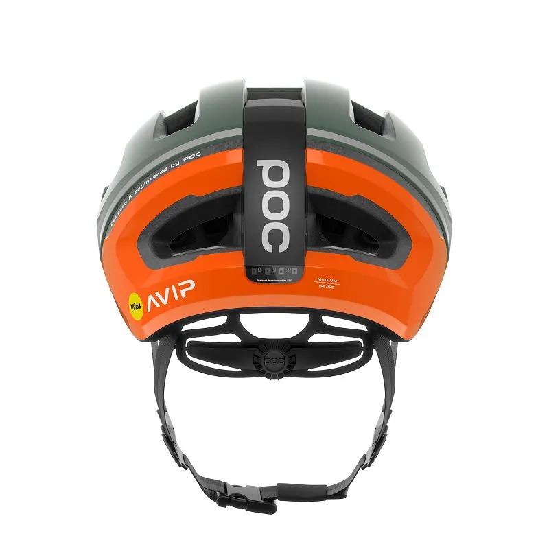 Casco da bici Poc Bike Omne Beacon MIPS (Arancione fluorescente AVIP/Verde opaco)