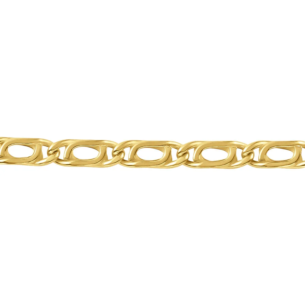 Catena L'homme Or Oro Giallo 375/1000 Maglia Occhio Di Pernice 50 cm 1412942